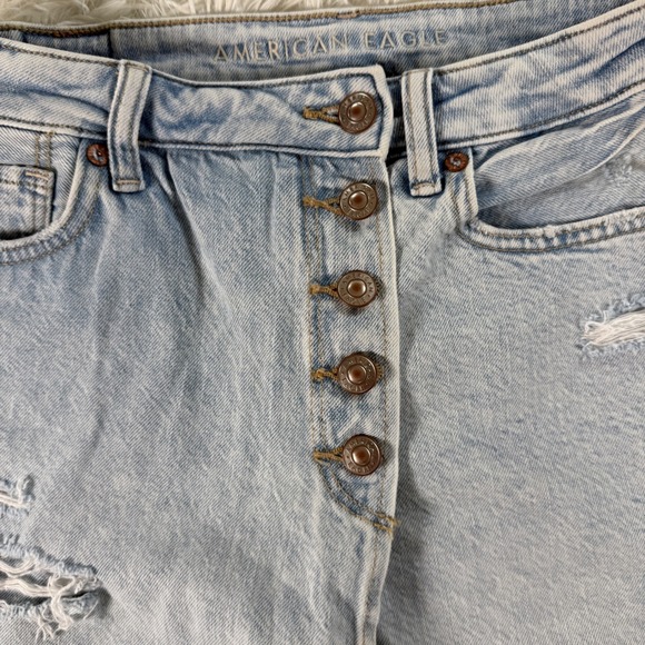 American Eagle Denim Jean Skort Light Wash Size 4 Chic Summer Casual Y2K 90s - Picture 9 of 12